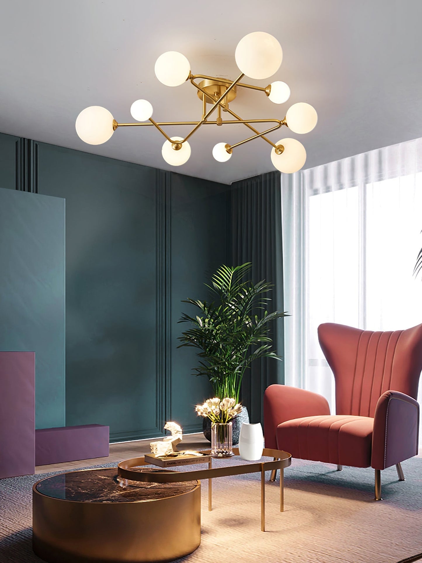 LuxeSputnik - Deckenlampe mit kosmischem Design und gemütlicher Beleuchtung