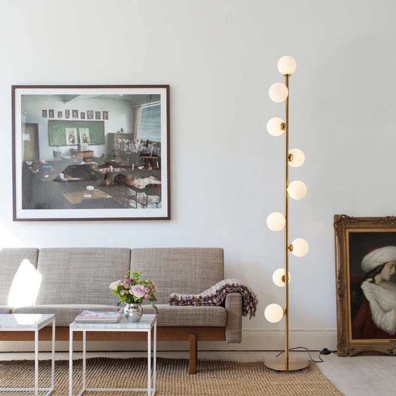 MinimalGold - Lampe sur pied en or scandinave
