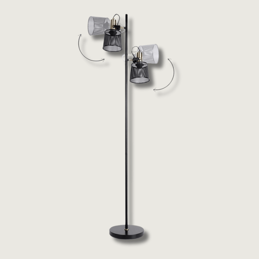 BrightEdge - LED Floor Lamp with Two Adjustable Heads