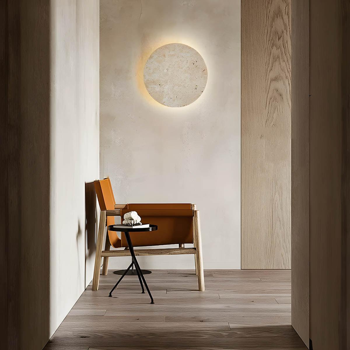 StoneGlo | Rund stenmur lampe