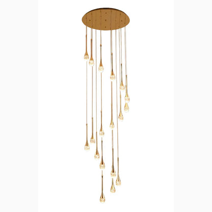 HelixGlow - Spiral Chandelier for Staircase