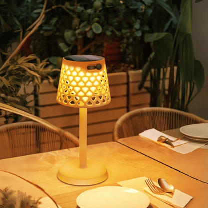 Soleil | Lampe de table flexible avec alimentation solaire et charge USB