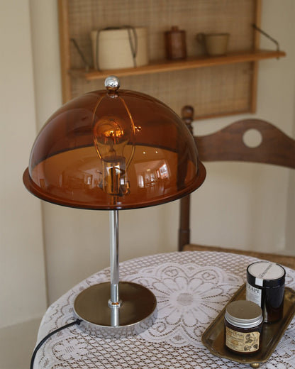 ClassicGlow - Sølv Metal og Akryl Bordlampe