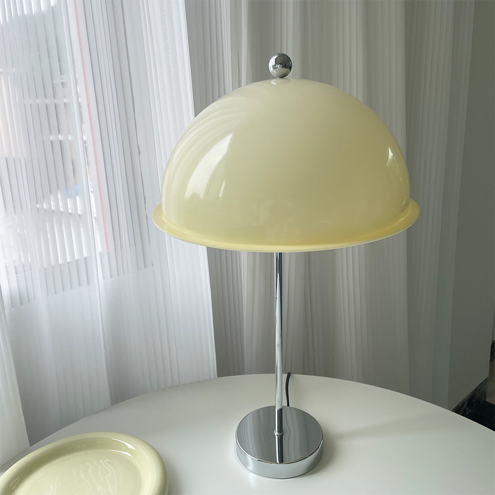 ClassicGlow - Sølv Metal og Akryl Bordlampe
