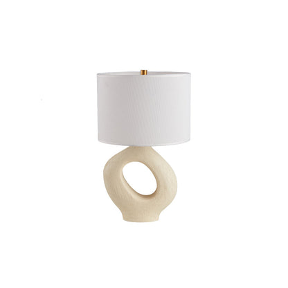 ModernGlow – Harpiks Bordlampe med Linnedskærm