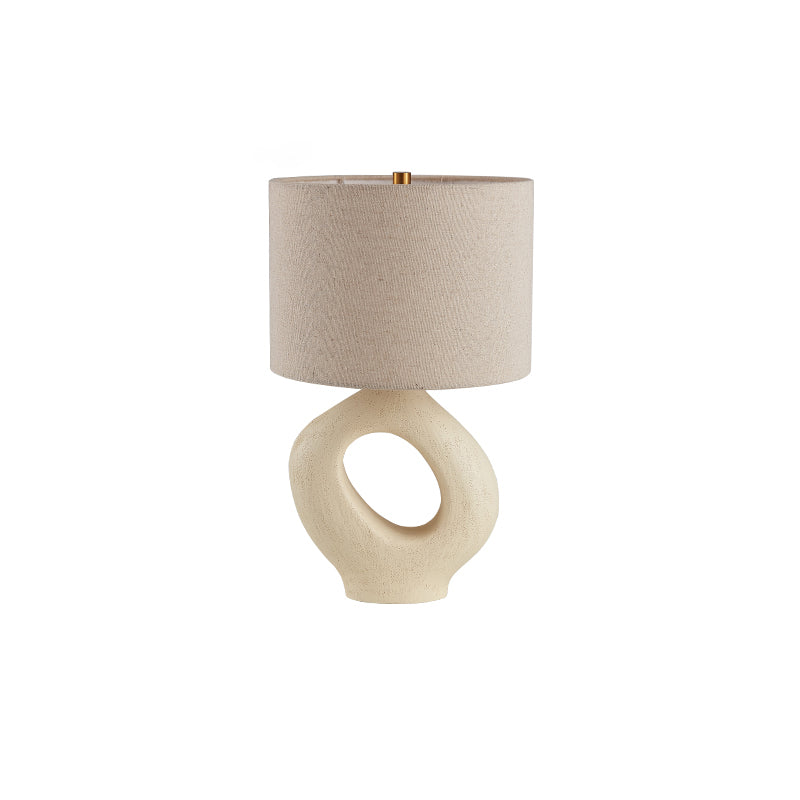 ModernGlow – Harpiks Bordlampe med Linnedskærm