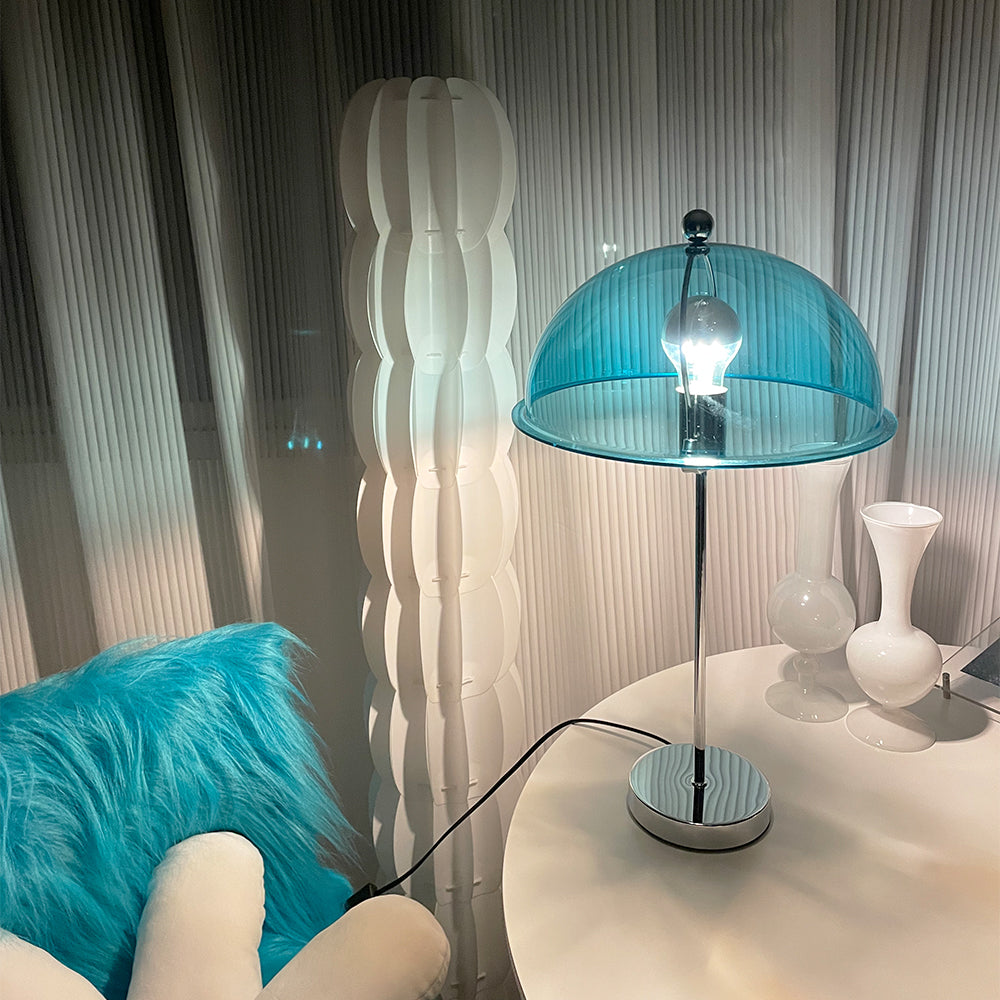 ClassicGlow - Sølv Metal og Akryl Bordlampe