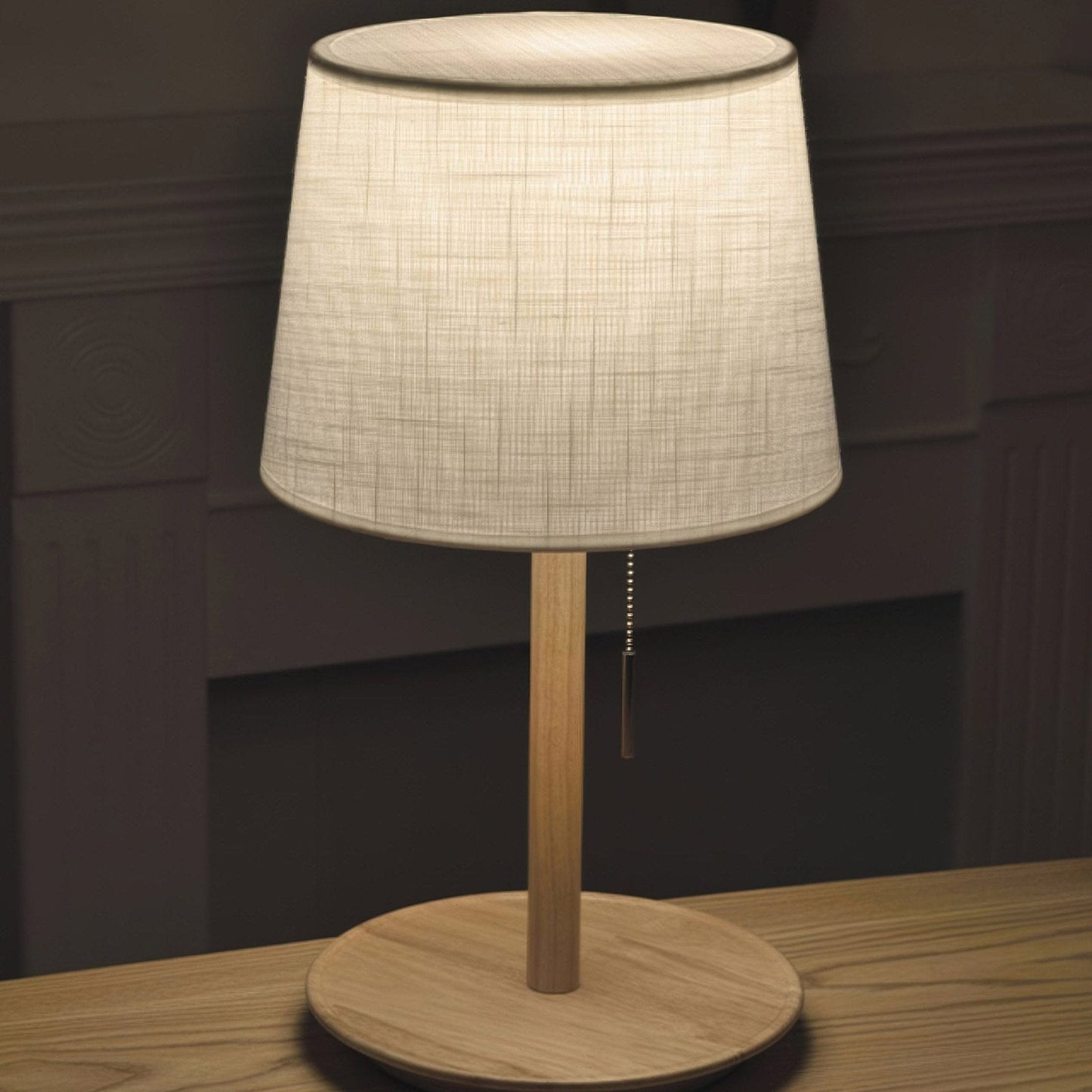 NobleWood - Valnød & Stof Bordlampe