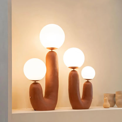 EcoLuxe - Moderne glas- og harpiksbordlampe