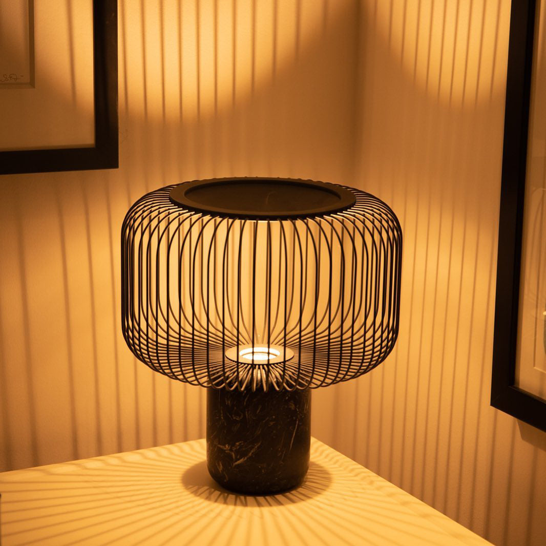 LuxeKeshi - Table Lamp with Modern Base and Subtle Lighting