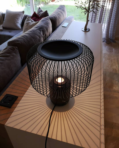 LuxeKeshi - Table Lamp with Modern Base and Subtle Lighting