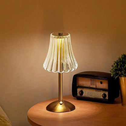 VintageRadiance - Lampe de table en cristal au look luxueux