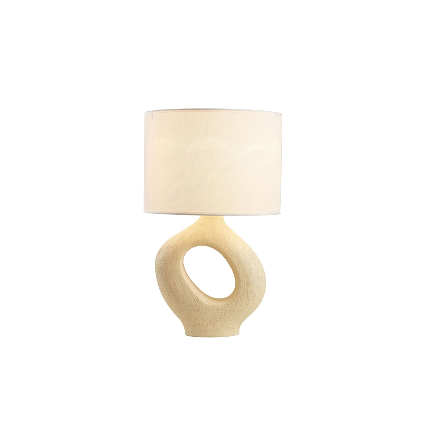 ModernGlow – Harpiks Bordlampe med Linnedskærm