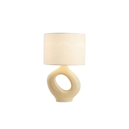 ModernGlow – Harpiks Bordlampe med Linnedskærm