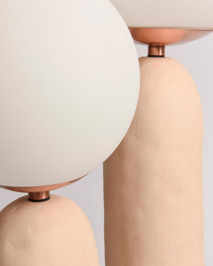 EcoLuxe - Moderne glas- og harpiksbordlampe