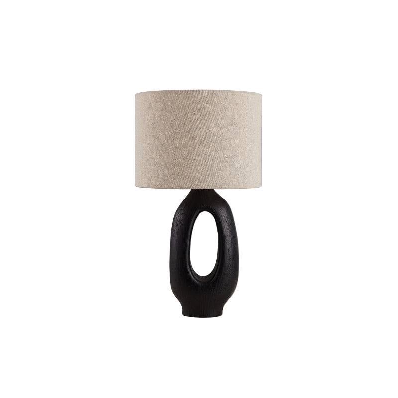 ModernGlow – Harpiks Bordlampe med Linnedskærm