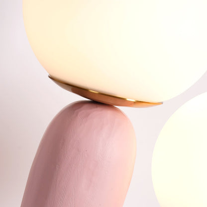 EcoLuxe - Moderne glas- og harpiksbordlampe