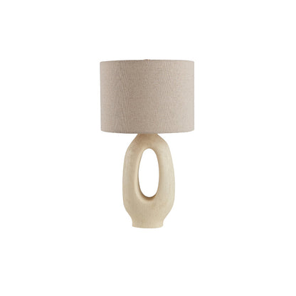 ModernGlow – Harpiks Bordlampe med Linnedskærm