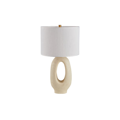 ModernGlow – Harpiks Bordlampe med Linnedskærm