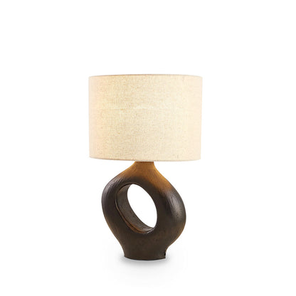 ModernGlow – Harpiks Bordlampe med Linnedskærm