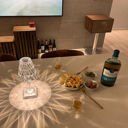 SparkLicht - Lampe de table moderne avec LED et effet glamour