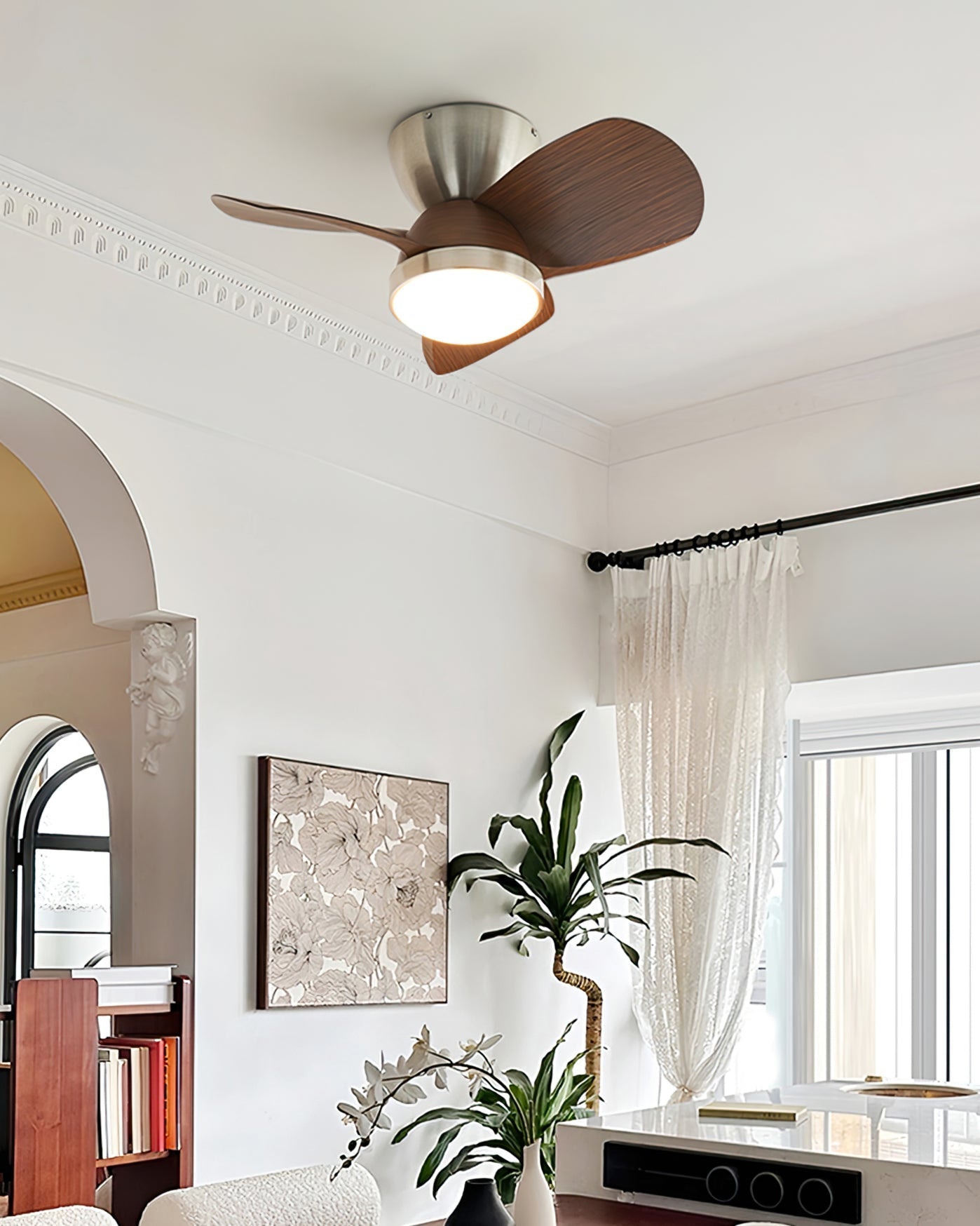 LuxeTalaya - Deckenventilator mit schlankem Design und warmem Licht