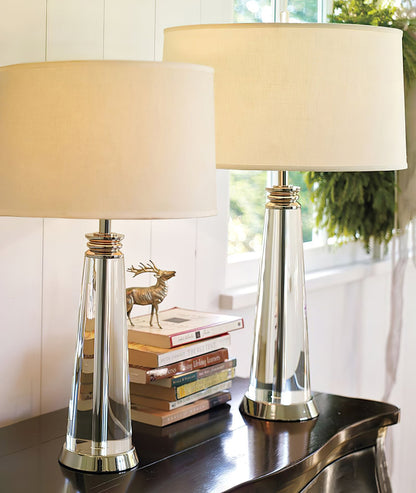TapsLuxe - Lampe de table avec forme conique moderne et éclairage chaleureux