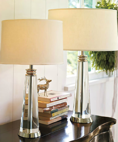 TapsLuxe - Lampe de table avec forme conique moderne et éclairage chaleureux