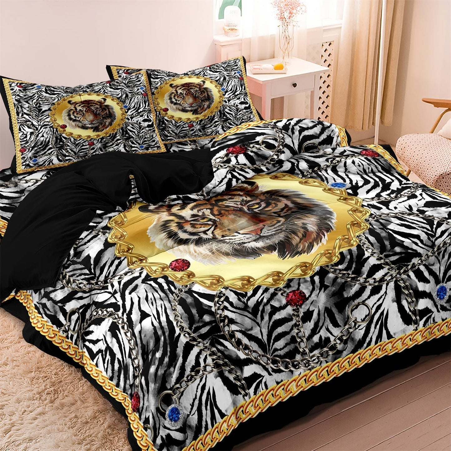 RoarGlow - Jungle Tiger Bettwäsche-Set für Kinder
