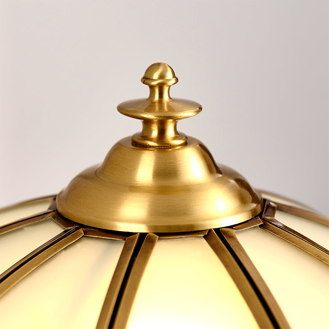 LuxeBrass – Retro Design Table Lamp with White Finish