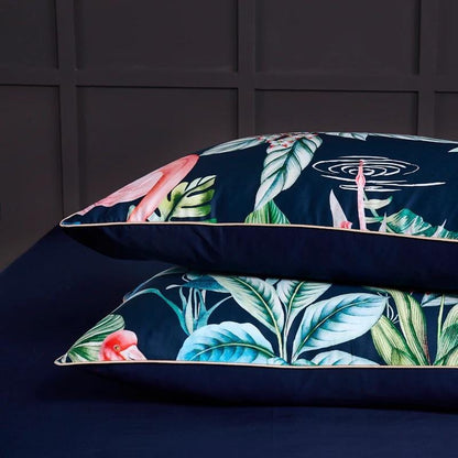 FlamingoElegance - Egyptian Cotton Duvet Cover Set
