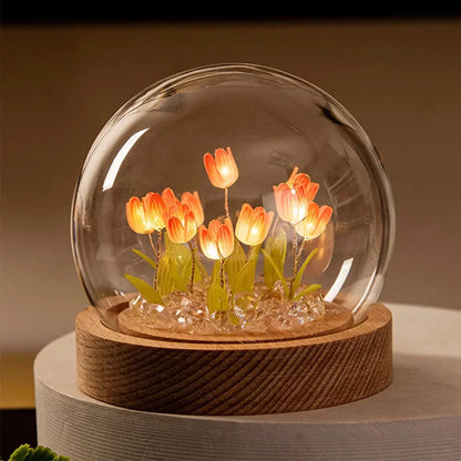 VerreLuxe - Lampe Tulipe pour la Nuit