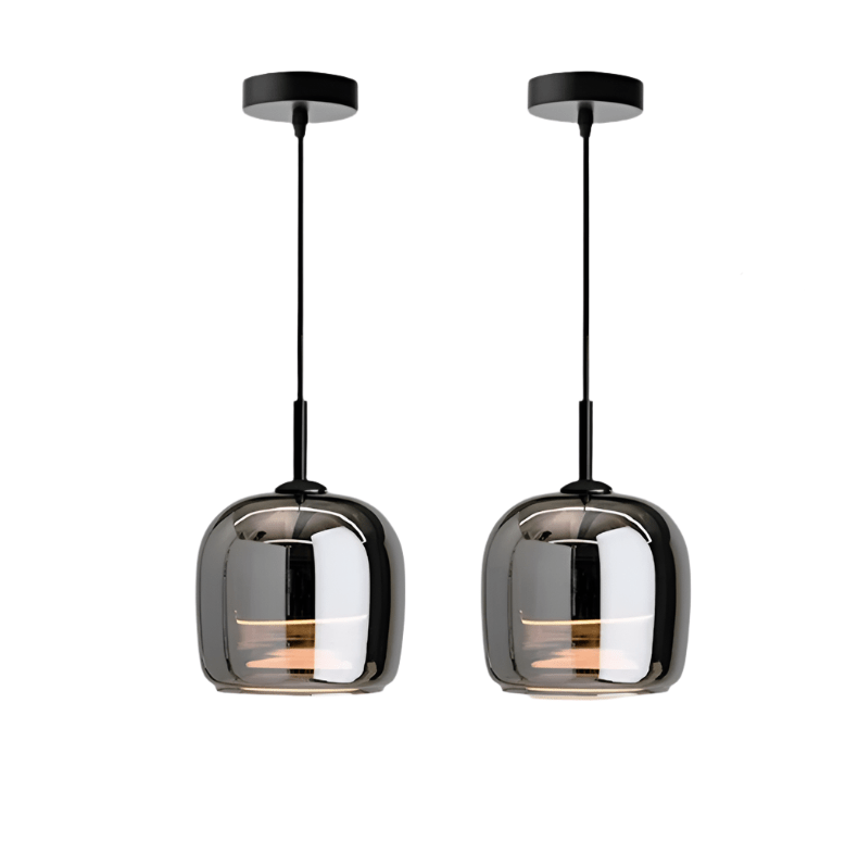 Nordisk Glød | Sort glas pendel lampe
