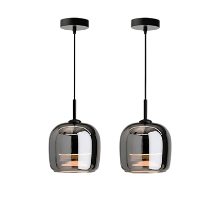 Nordisk Glød | Sort glas pendel lampe