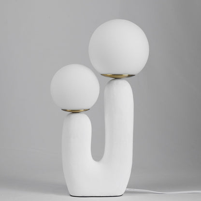 EcoLuxe - Moderne glas- og harpiksbordlampe