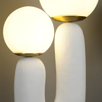 EcoLuxe - Moderne glas- og harpiksbordlampe