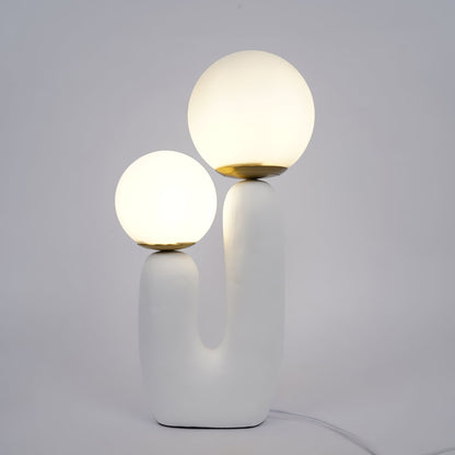 EcoLuxe - Moderne glas- og harpiksbordlampe