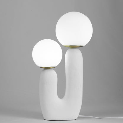 EcoLuxe - Moderne glas- og harpiksbordlampe