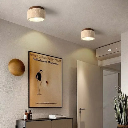 Travertine Glow - Elegant Ceiling Light for Staircase