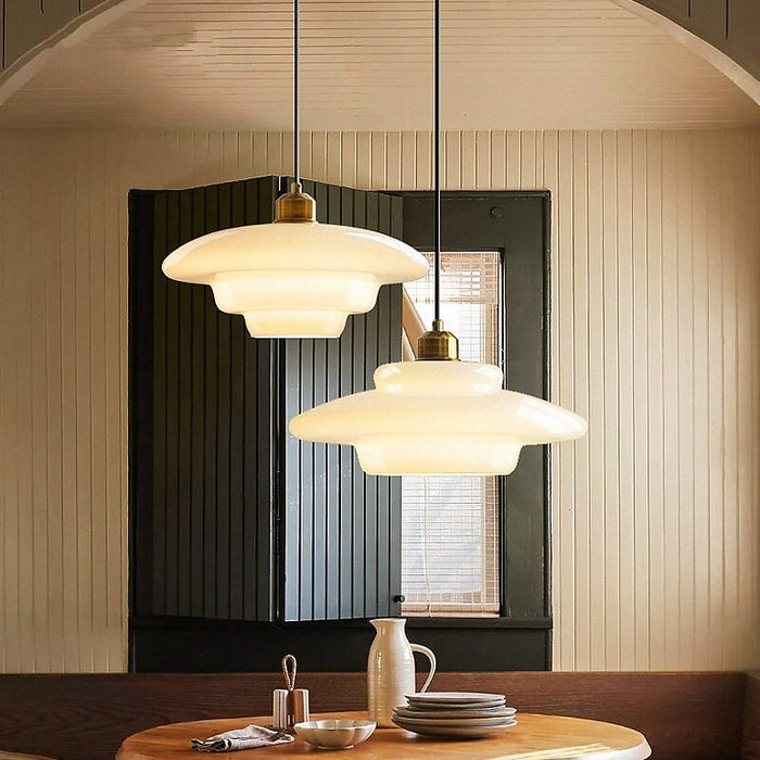 Halo de verre | Suspension blanche