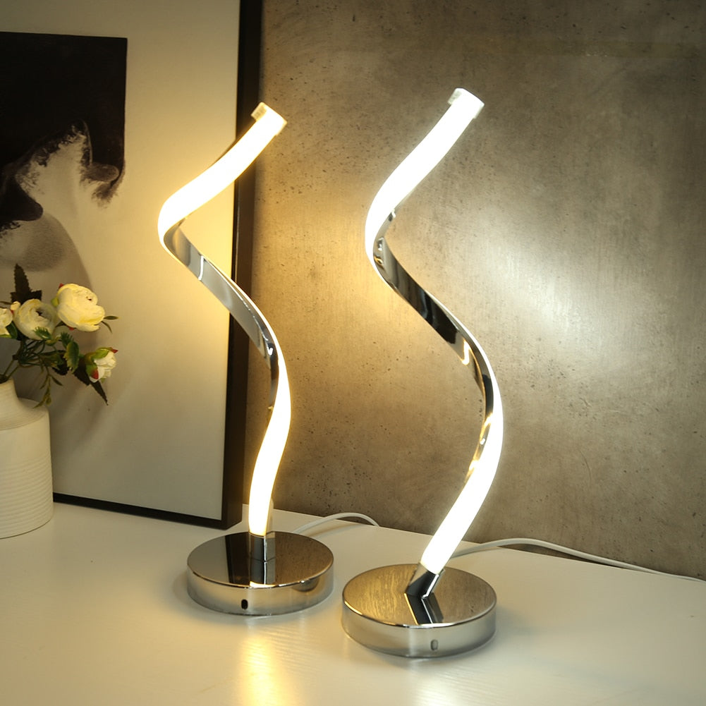 SpiralBeam - LED-Schreibtischlampe mit Spiraldesign für das Schlafzimmer