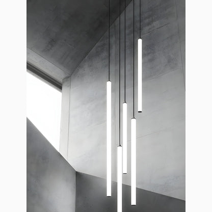 ElevateGlow - Luxuriöse vertikale Spiralpendelleuchte für Treppenhaus
