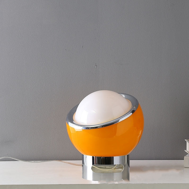 Lampe de table à abat-jour en verre unique