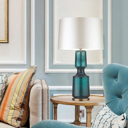 SleekAura - Elegant Table Lamp with Glass and Metal Design