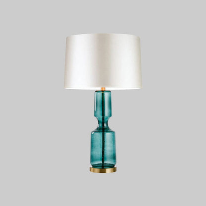 SleekAura - Elegant Table Lamp with Glass and Metal Design
