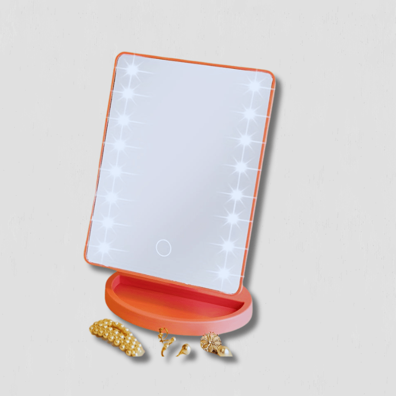 RadiantTouch - Miroir de maquillage avec 16 lumières LED et éclairage réglable