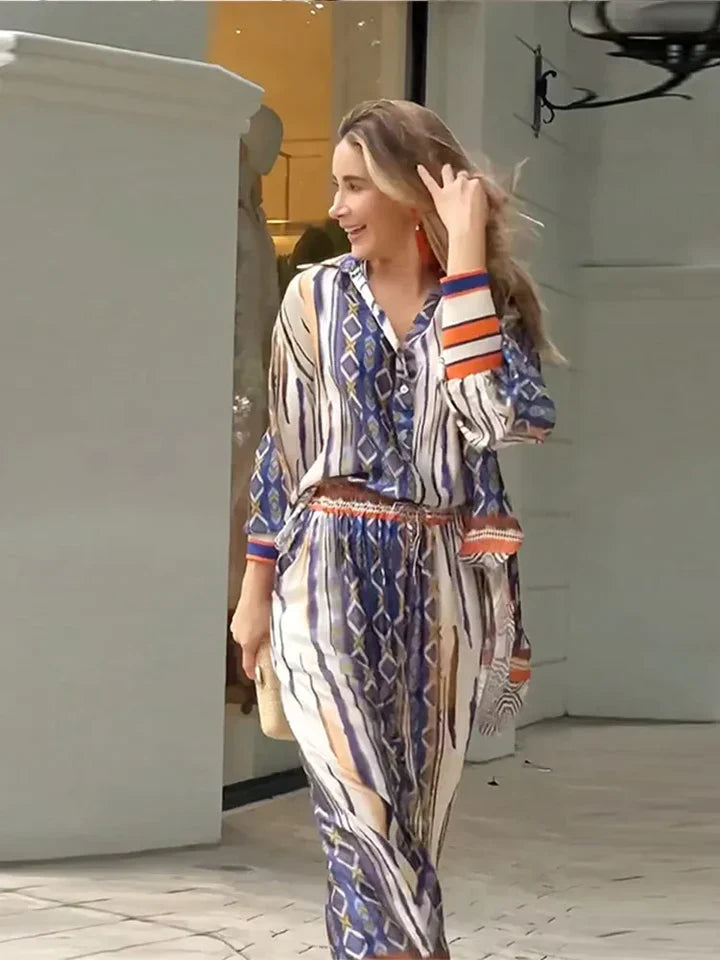 Ensemble de vêtements polyvalent pour femmes avec imprimé coloré - Vero