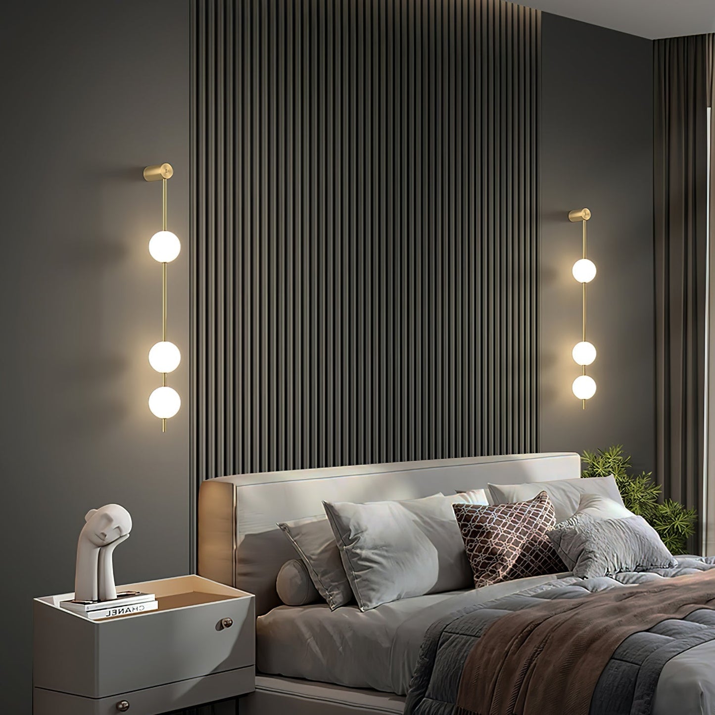 GoldStream - Moderne lodret vægbelysning