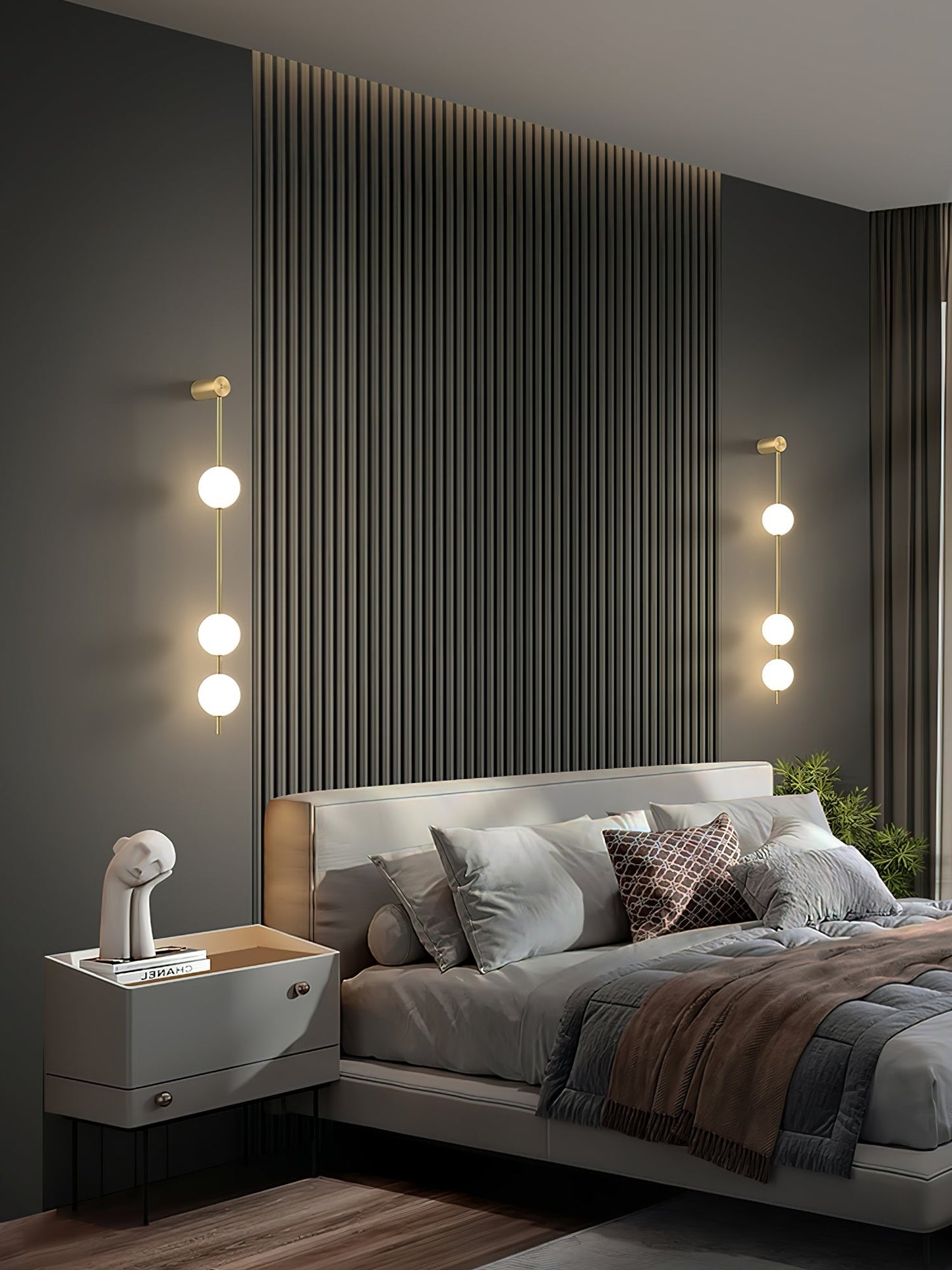 GoldStream - Moderne lodret vægbelysning