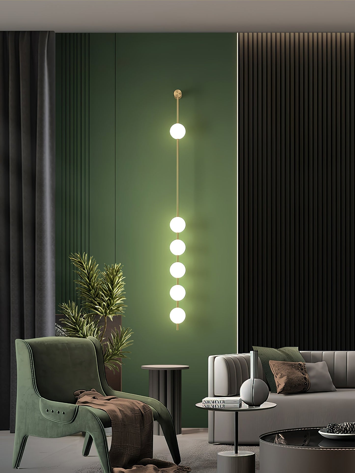 GoldStream - Moderne lodret vægbelysning
